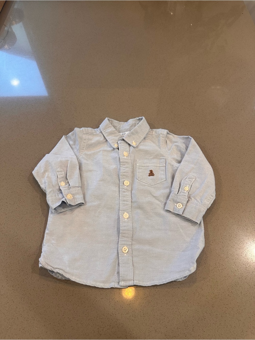 Baby Gap Light Blue Oxford Button Down Shirt Size 18-24 Months